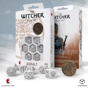 Q-Workshop   The Witcher Dice The Witcher Dice Set: Geralt - The White Wolf - SWGE3T - 5907699496105