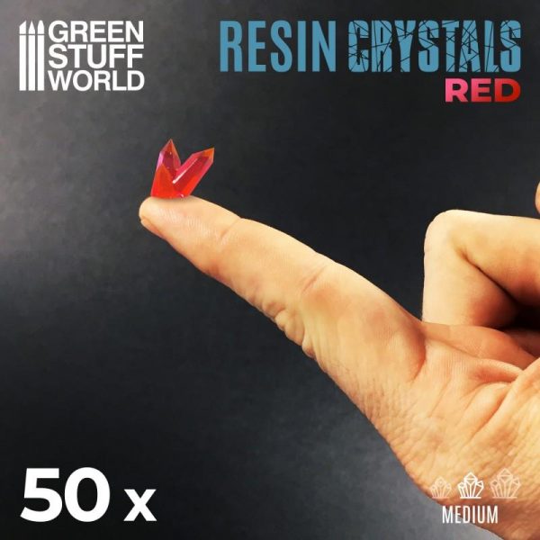 Green Stuff World   Green Stuff World Conversion Parts RED Resin Crystals - Medium - 8436574508864ES - 8436574508864