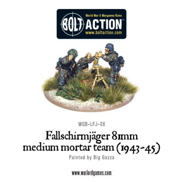 Warlord Games Bolt Action  Germany (BA) Fallschirmjager 81mm Medium Mortar team - WGB-LFJ-06 - 5060200846384