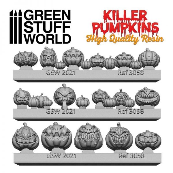Green Stuff World   Green Stuff World Conversion Parts Resin Killer Pumpkins - 8435646504186ES - 8435646504186