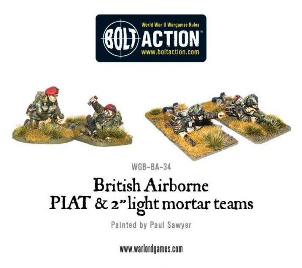 Warlord Games Bolt Action  Great Britain (BA) British Airborne PIAT and Light Mortar team - WGB-BA-34 - 5060200847497