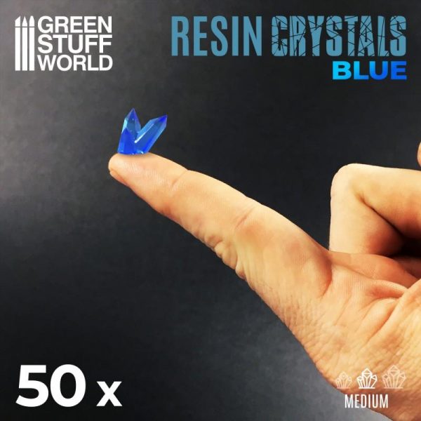 Green Stuff World   Green Stuff World Conversion Parts BLUE Resin Crystals - Medium - 8436574508871ES - 8436574508871