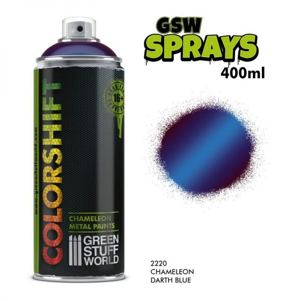 Green Stuff World   Spray Paint SPRAY Chameleon DARTH BLUE 400ml - 8436574505795ES - 8436574505795