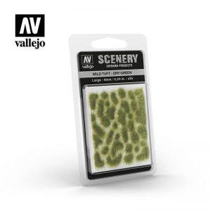 Vallejo   Vallejo Scenics AV Vallejo Scenery - Wild Tuft - Dry Green, Large: 6mm - VALSC415 - 8429551986137