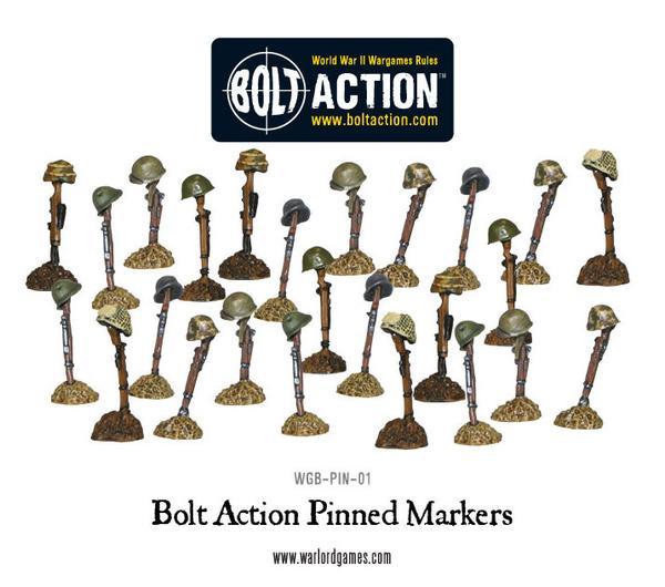 Warlord Games Bolt Action  Bolt Action Extras Pinned Markers (25) - WGB-PIN-01 - 5060200844588