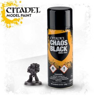 Games Workshop   Spray Paint GW Spray: Chaos Black - 99209999090 - 5011921175291