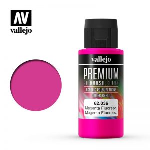 Vallejo   Premium Airbrush Colour Premium Color 60ml: Fluorescent Magenta - VAL62036 -