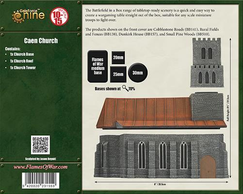 Gale Force Nine   Battlefield in a Box Flames of War: Caen Church - BB208 - 9420020231559