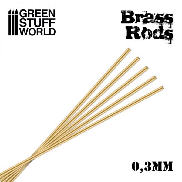 Green Stuff World   Brass Rods Pinning Brass Rods 0.3mm - 8436574507041ES - 8436574507041