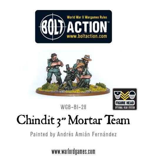 Warlord Games Bolt Action  Great Britain (BA) Chindit 3'' Mortar Team - WGB-BI-28 -