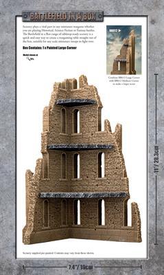 Gale Force Nine   Battlefield in a Box Gothic Battlefields - Large Corner - Sandstone - BB613 - 9420020248922