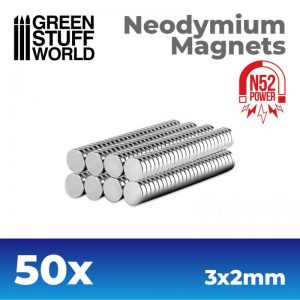 Green Stuff World   Magnets Neodymium Magnets 3x2mm - 50 units  (N52) - 8436554367597ES - 8436554367597