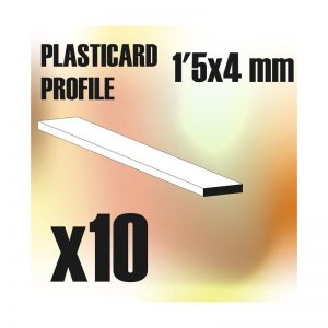 Green Stuff World   Plasticard ABS Plasticard - Profile PLAIN 4mm - 8436554366217ES - 8436554366217