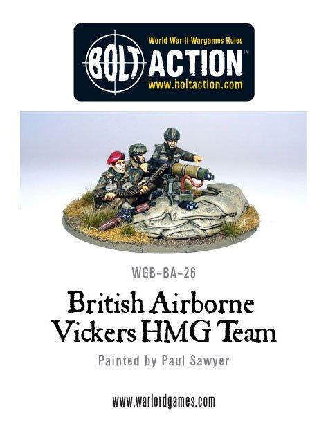 Warlord Games Bolt Action  Great Britain (BA) British Para Vickers HMG & Crew - WGB-BA-26 - 5060200840887