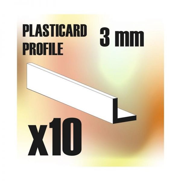 Green Stuff World   Plasticard ABS Plasticard - Profile ANGLE-L 3 mm - 8436554366231ES - 8436554366231