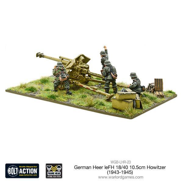 Warlord Games Bolt Action  Germany (BA) German Heer leFH 18/40 10.5cm Howitzer (1943-45) - WGB-LHR-23 - 5060393700524