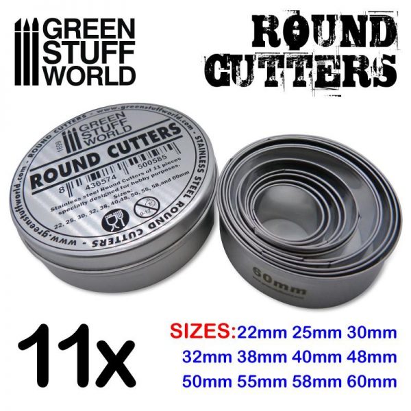Green Stuff World   Stamps & Punches Round Cutters for Bases - 8436574500585ES - 8436574500585