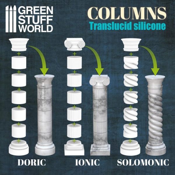 Green Stuff World   Mold Making Silicone Molds - Columns - 8435646500584ES - 8435646500584