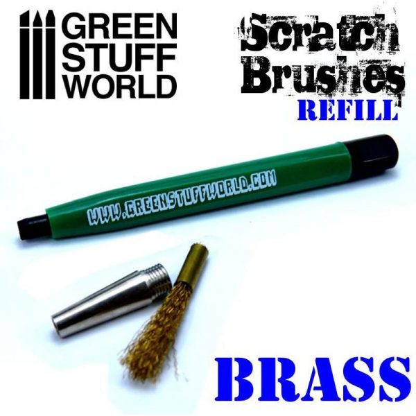 Green Stuff World   Rolling Pins Scratch Brush Set Refill – Brass - 8436574500103ES - 8436574500103