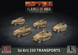 Battlefront Flames of War  Germany German Sd Kfz 250 Reconnaissance (MG and 3.7cm) Platoon - GBX129 - 9420020245204