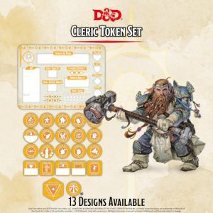 Gale Force Nine Dungeons & Dragons  D&D Extras D&D: Cleric Token Set (Player Board & 27 tokens) - GFN72505 - 9420020251113
