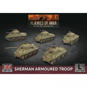 Battlefront Flames of War  United Kingdom British Sherman Armoured Troop - BBX60 - 9420020248571