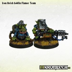 Kromlech   Orc Model Kits Iron Reich Goblin Flamer Team - KRM080 - 5902216113213