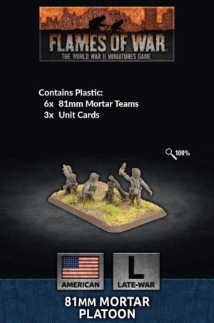 Battlefront Flames of War  United States of America US Armoured 81mm Mortar Platoon - US804 - 9420020246850