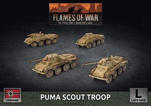Battlefront Flames of War  Germany German Puma Scout Troop - GBX172 - 9420020247512