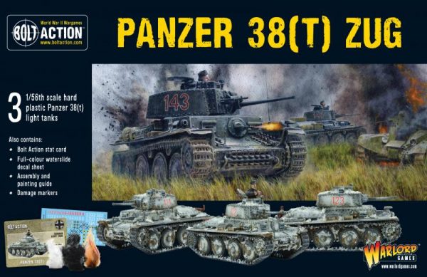 Warlord Games Bolt Action  Germany (BA) Panzer 38(t) Zug - 402012032 - 5060393709121