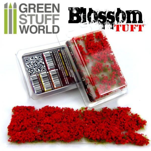 Green Stuff World   Tufts Blossom TUFTS - 6mm self-adhesive - RED Flowers - 8436554367795ES - 8436554367795