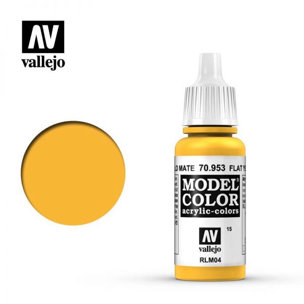 Vallejo   Model Colour Model Color: Flat Yellow - VAL953 - 8429551709538