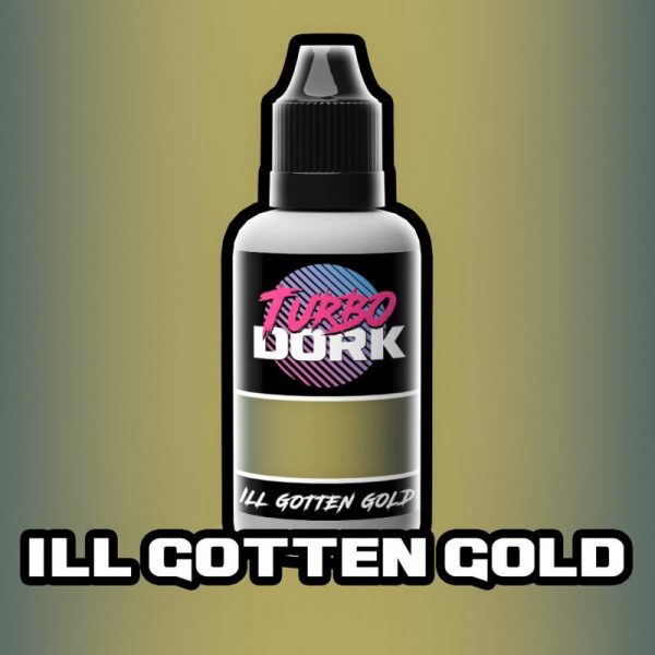 Turbo Dork   Turbo Dork Ill Gotten Gold Metallic Acrylic Paint 20ml Bottle - TDIGGMTA20 - 631145994468