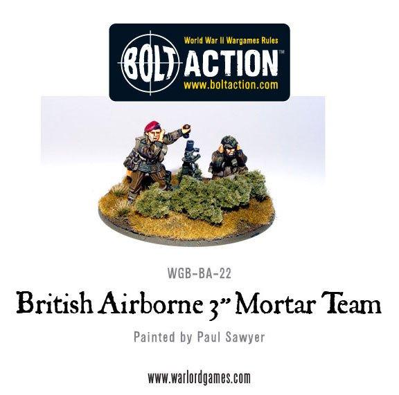 Warlord Games Bolt Action  Great Britain (BA) British Para 3in Mortar & Crew - WGB-BA-22 - 5060200840849
