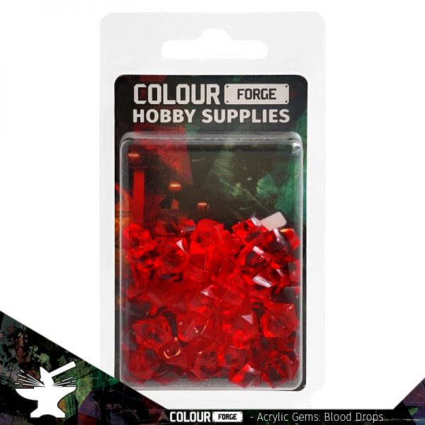 The Colour Forge   Acrylic Gems Acrylic Gems: Blood Drops - TCF-AG-0324 - 5060843100324