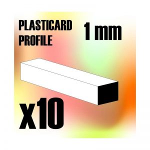 Green Stuff World   Plasticard ABS Plasticard - Profile SQUARED ROD 1mm - 8436554366910ES - 8436554366910