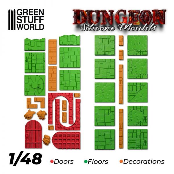 Green Stuff World   Mold Making Dungeon Silicone mould - 8436574507423ES - 8436574507423