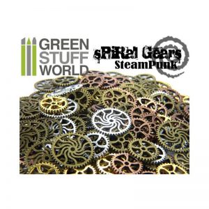 Green Stuff World   Modelling Extras SteamPunk SPIRAL GEARS and COGS Beads 85gr - 8436554366514ES - 8436554366514