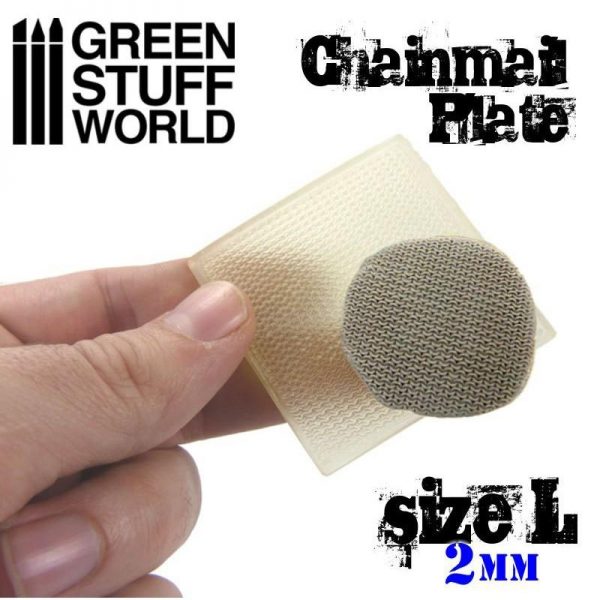 Green Stuff World   Texture Plates / Presses Texture Plate - ChainMail - Size L - 8436554368716ES - 8436554368716