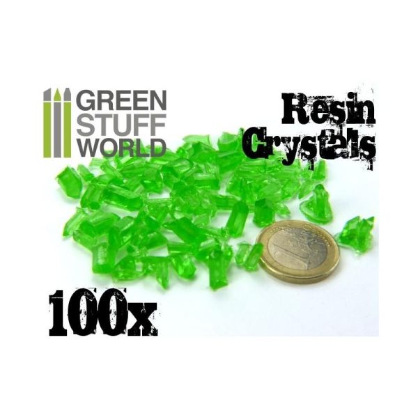 Green Stuff World   Green Stuff World Conversion Parts GREEN Resin Crystals - 8436554362837ES - 8436554362837