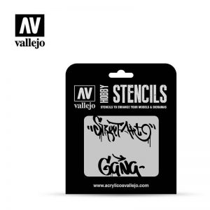 Vallejo   Stencils AV Vallejo Stencils - 1:35 Street Art No. 2 - VALST-LET004 - 8429551986533