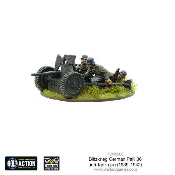 Warlord Games Bolt Action  Germany (BA) Blitzkrieg German Pak 36 anti-tank gun - 403012006 - 5060393706694