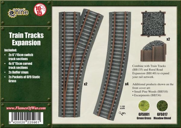 Gale Force Nine   Battlefield in a Box Flames of War: Train Tracks Expansion - BB185 - 9420020225961
