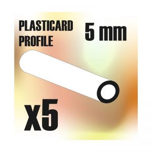 Green Stuff World   Plasticard ABS Plasticard - Profile TUBE 5mm - 8436554366149ES - 8436554366149