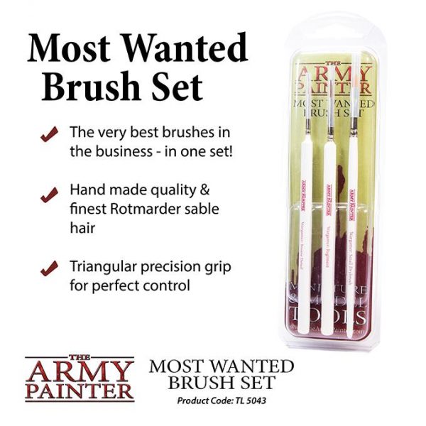 The Army Painter   Army Painter Brushes Most Wanted Brush Set - APTL5043 - 5713799504301