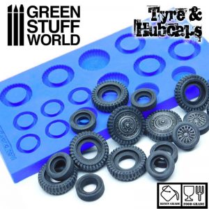 Green Stuff World   Mold Making Silicone Molds - Tyres and Hubcaps - 8436574504019ES - 8436574504019