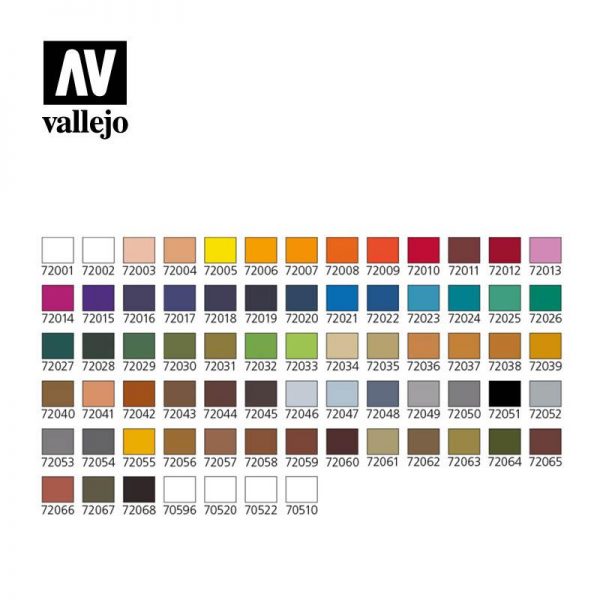 Vallejo   Paint Sets Vallejo Game Color Box Set (72 Colors + 3 brushes + carry case) - VAL72172 - 8429551721721