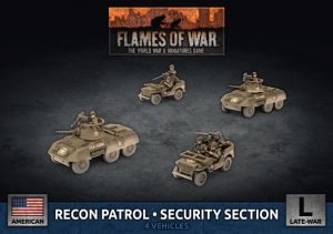 Battlefront Flames of War  United States of America US Recon Patrol Security Section - UBX79 - 9420020246805