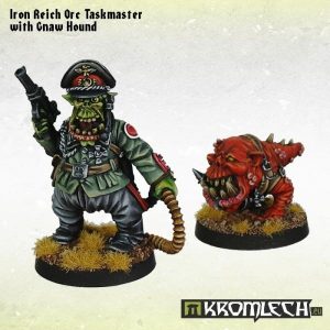 Kromlech   Orc Model Kits Iron Reich Orc Taskmaster with Gnaw Hound - KRM083 - 5902216113244