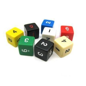 Gamescraft   Opaque Opaque Dice White Bag of 10 D6 (numbered) - GC80011 - ODWHITED6